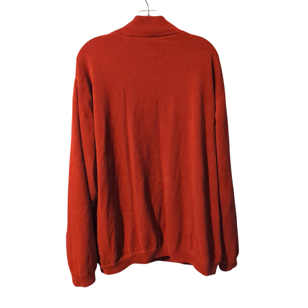 TEHAMA Burgundy Golf 1/4 Zip Sweater Windbreaker Lined Wind Shirt Men's XXL - Picture 2 of 7